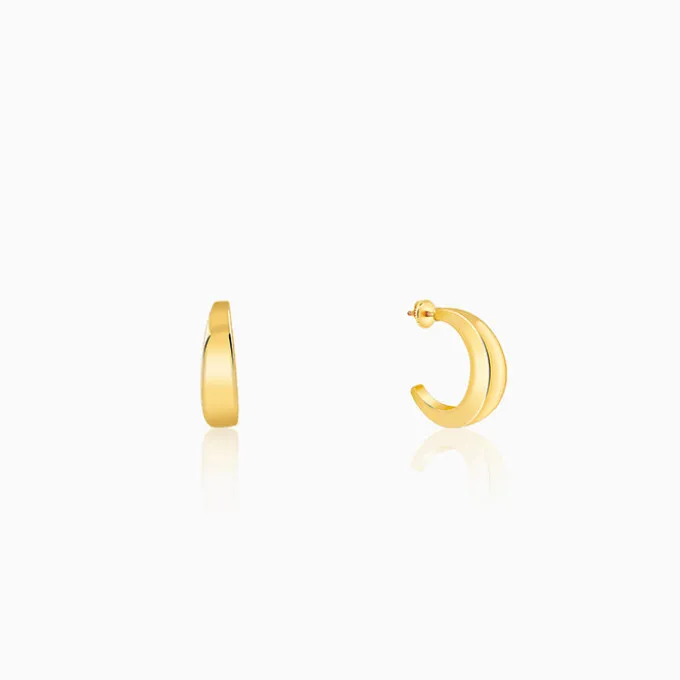 Golden Belle J Stud Earrings