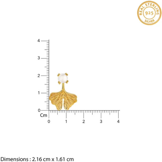 Golden Blake Pearl Earrings