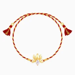 Golden Bloom Lotus Rakhi