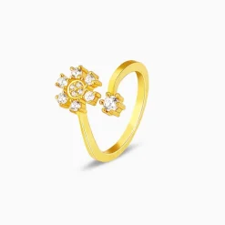 Golden Blooming Flower Ring