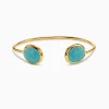 Golden Blue Onyx Cuff Bracelet