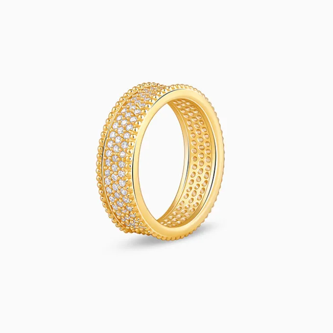 Golden Bold Edge Ring For Him