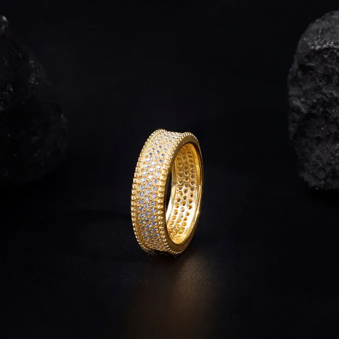 Golden Bold Edge Ring For Him