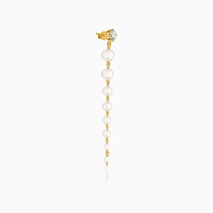 Golden Brigitte Pearl Danglers
