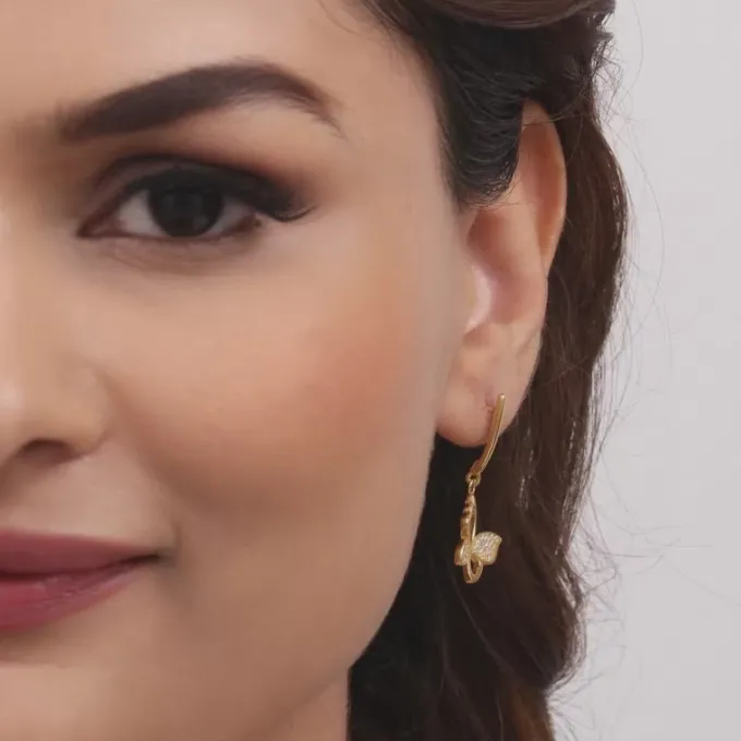 Golden Butterfly Bloom Earrings