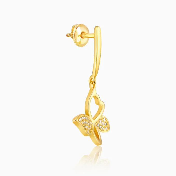 Golden Butterfly Bloom Earrings