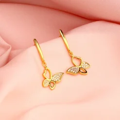 Golden Butterfly Bloom Earrings