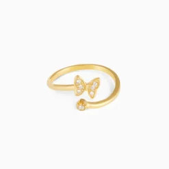 Golden Butterfly Bow Ring