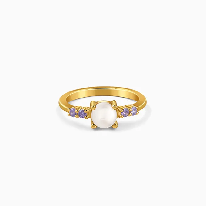 Golden Carroll Pearl Ring (Size 12)