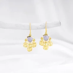 Golden Chalcedony Dangler Earrings