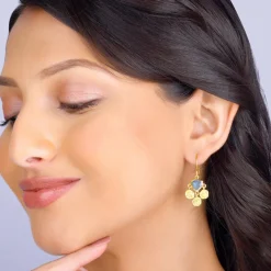 Golden Chalcedony Dangler Earrings