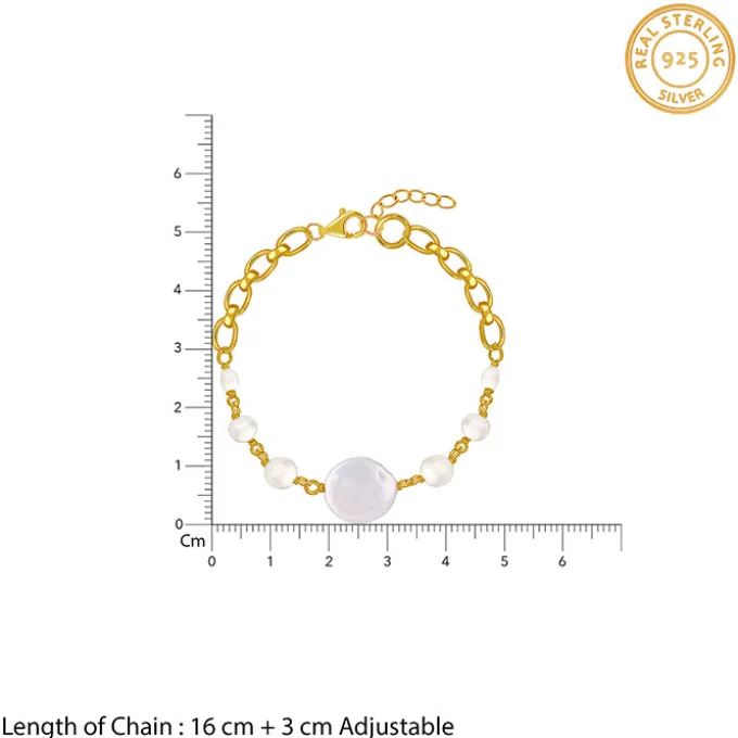 Golden Charlize Pearl Bracelet