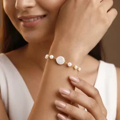 Golden Charlize Pearl Bracelet