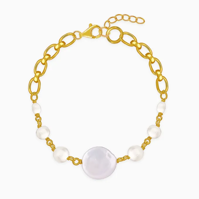 Golden Charlize Pearl Bracelet