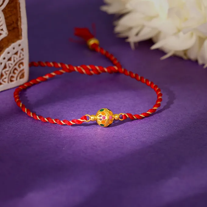 Golden Charming Ball Rakhi