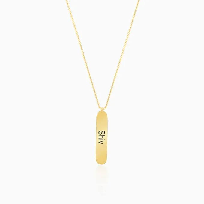 Golden Charming Double Sided Personalised Necklace