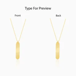 Golden Charming Double Sided Personalised Necklace
