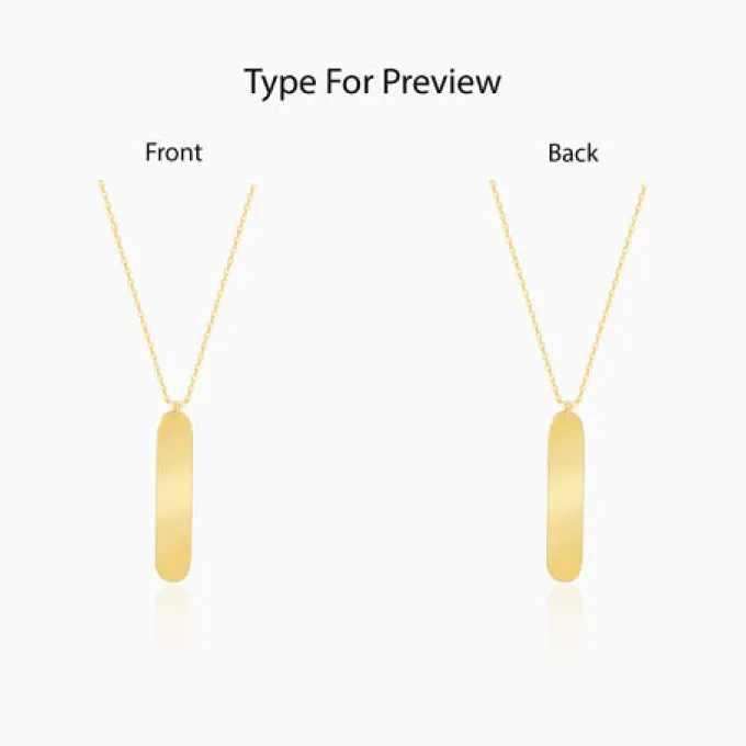 Golden Charming Double Sided Personalised Necklace