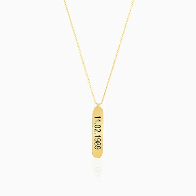 Golden Charming Double Sided Personalised Necklace
