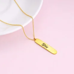 Golden Charming Double Sided Personalised Necklace