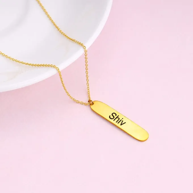 Golden Charming Double Sided Personalised Necklace