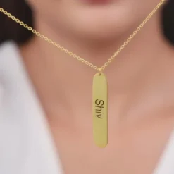 Golden Charming Double Sided Personalised Necklace