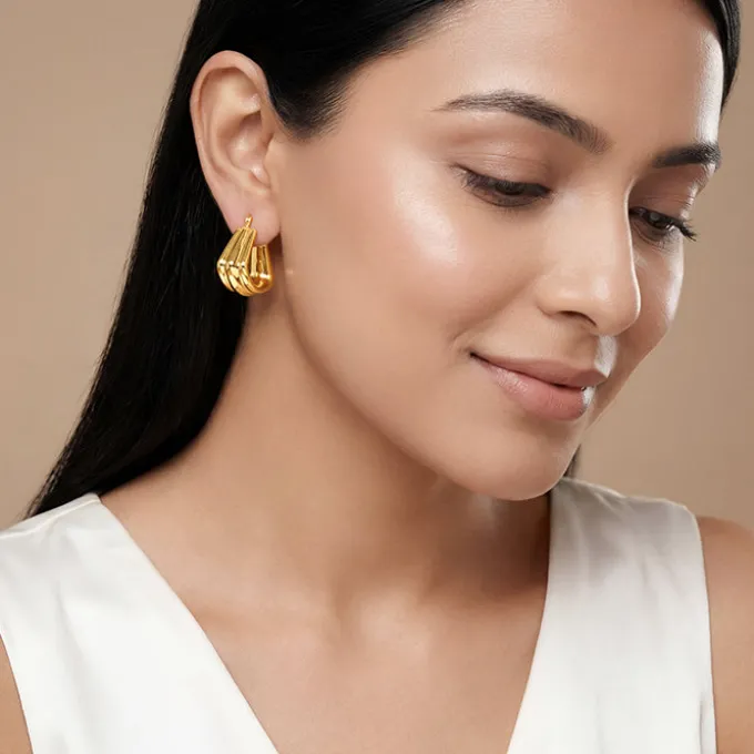 Golden Chef's Kiss Hoop Earrings