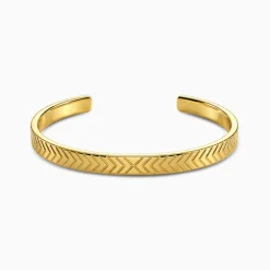 Golden Chevron Cuff Bracelet