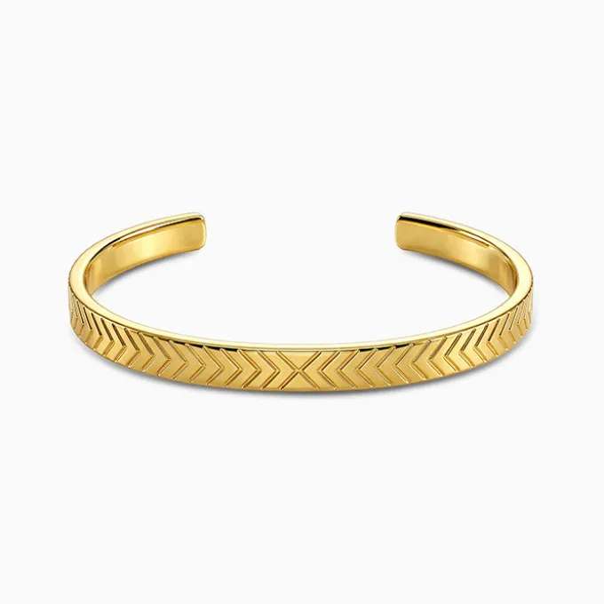 Golden Chevron Cuff Bracelet