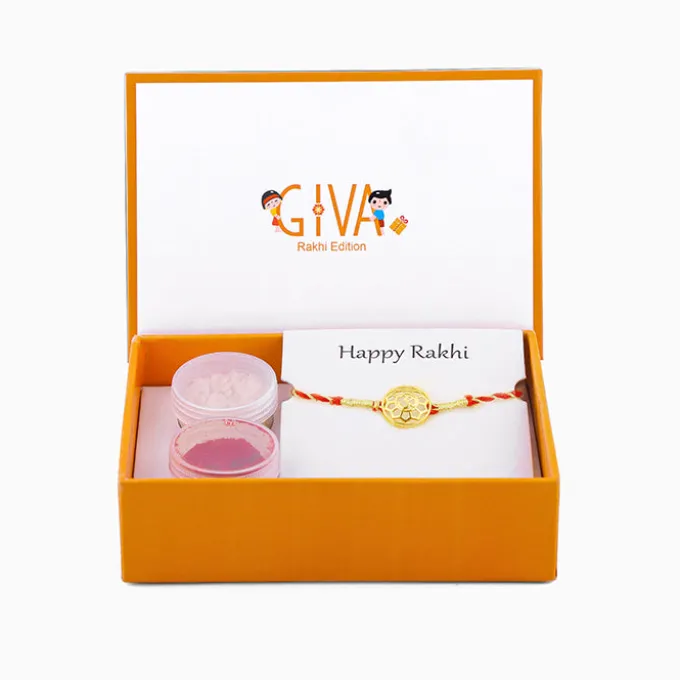 Golden Circular Om Rakhi