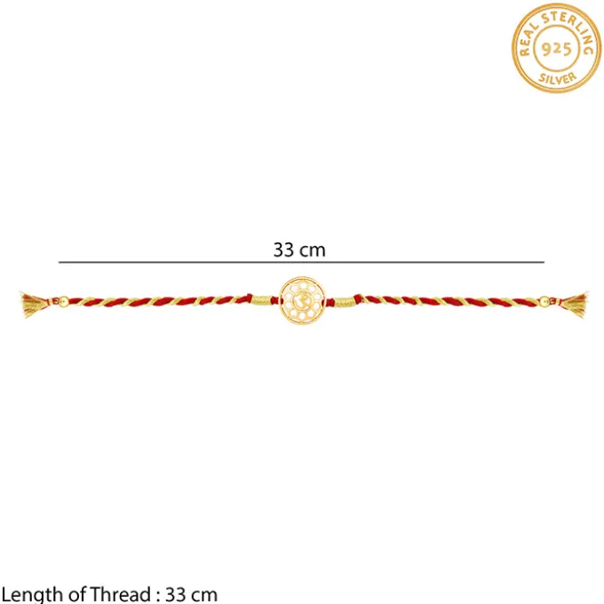 Golden Circular Om Rakhi
