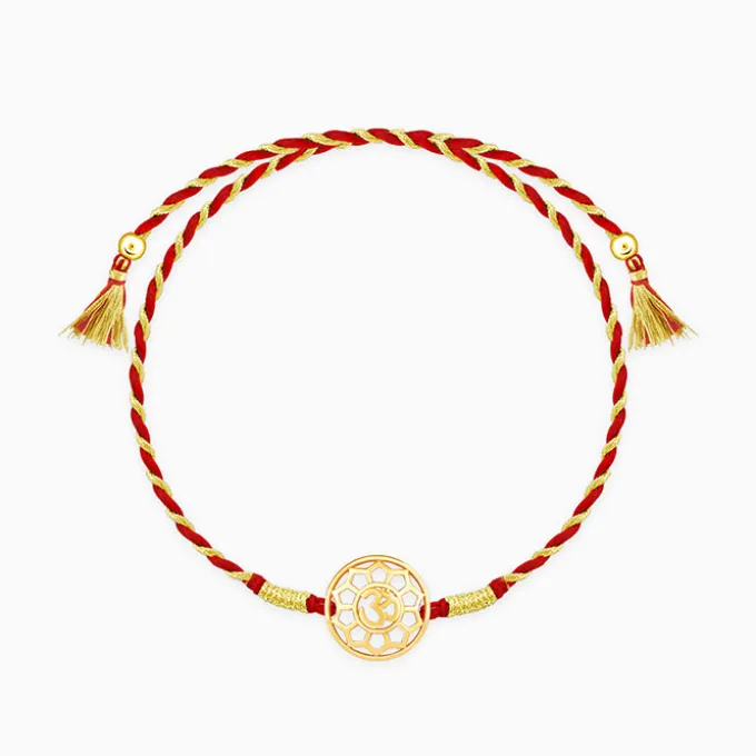 Golden Circular Om Rakhi