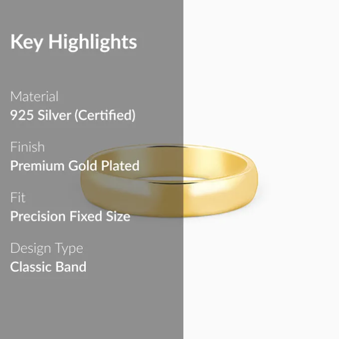 Golden Classic Band For Him