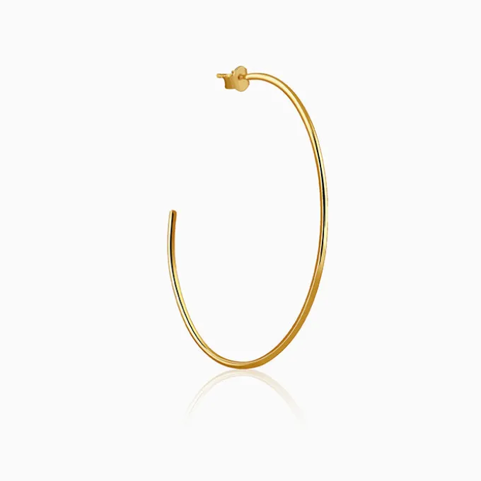 Golden Classic Large Hoop Earrings