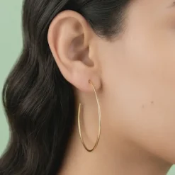 Golden Classic Large Hoop Earrings