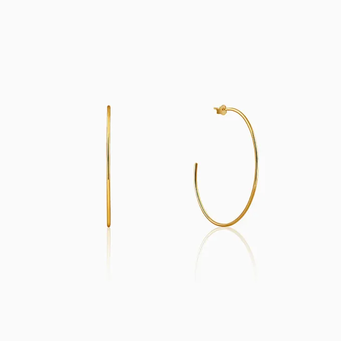 Golden Classic Large Hoop Earrings