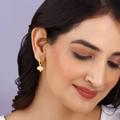 Golden Classic Pink Earrings