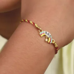 Golden Classic Rainbow Rakhi for Kids