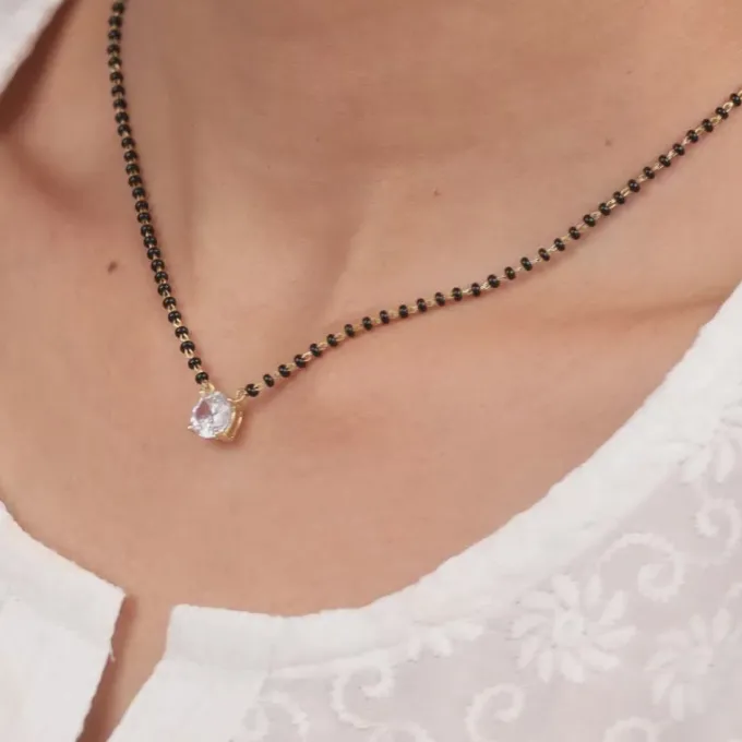 Golden Classic Solitaire Mangalsutra