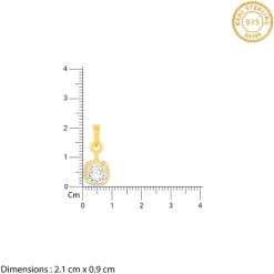 Golden Classy Solitaire Pendant With Link Chain