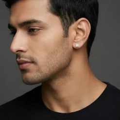 Golden Classy Zirconia Stud For Him