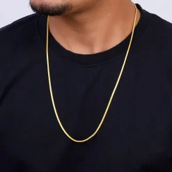 Golden Close Wave Chain For Him