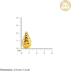 Golden Crossiant Dome Earrings