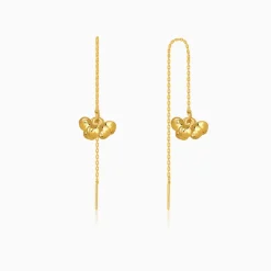Golden Cute Orb Sui Dhaga Earrings