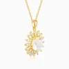Golden Daisy Affair Pendant with Link Chain