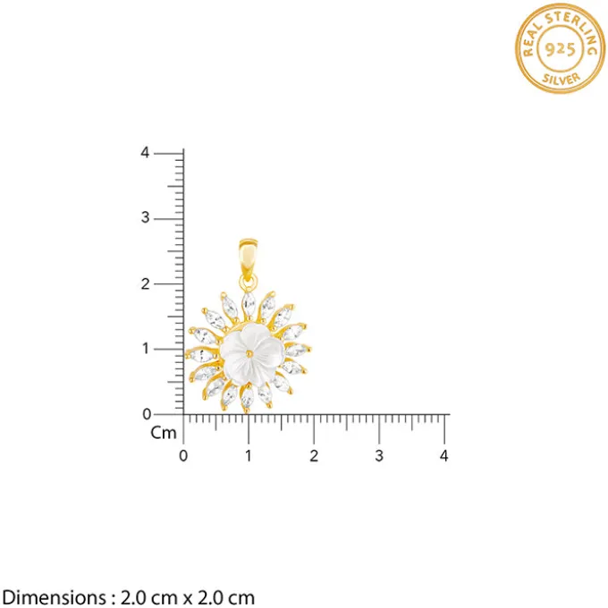 Golden Daisy Affair Pendant with Link Chain
