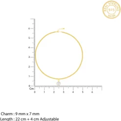 Golden Dangling Charm Anklet