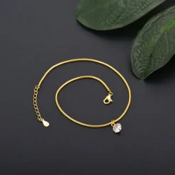 Golden Dangling Charm Anklet