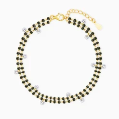 Golden Dazzling Zircon Mangalsutra Bracelet