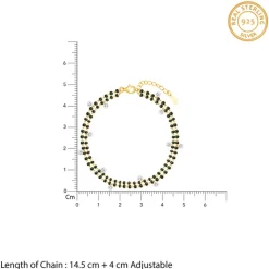 Golden Dazzling Zircon Mangalsutra Bracelet